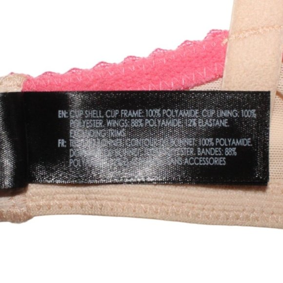 Heidi Klum Intimates Sz 36D Sofia Contour Bra Salmon Pink Cream Lace Cup H75-261 - Picture 8 of 9